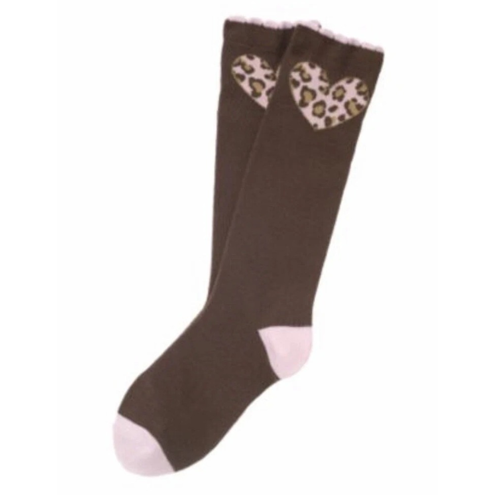 NEW Gymboree‎ GIRLS Brown (SZ 5-7) KITTY GLAMOUR Leopard KNEE SOCKS - NEW Spots